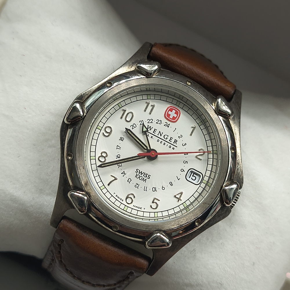 Vintage Swiss Army Wenger Swiss Made Stainless Steel Watch